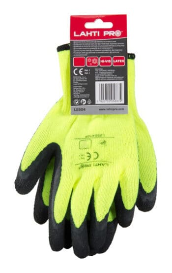 LAHTI PRO γάντια εργασίας L2504, προστασία ψύχους, 11/2XL, κίτρινο-μαύρο - Image 2