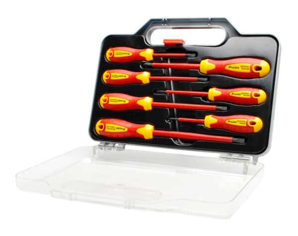 PROSKIT σετ κατσαβίδια ηλεκτρολόγου SD-8012, 1000V μόνωση, με θήκη, 7τμχ