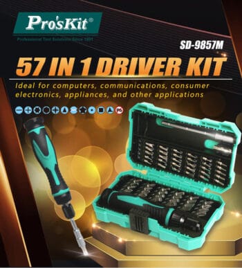 PROSKIT σετ κατσαβίδι ακριβείας SD-9857M με 54 μύτες, με θήκη, 57τμχ - Image 2