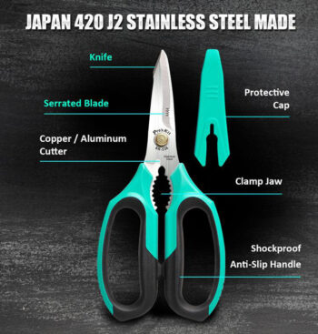 PROSKIT ψαλίδι SR-336, πολλαπλών χρήσεων, 206mm - Image 2