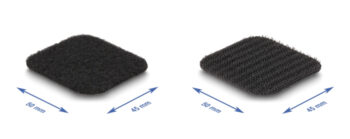 Αυτοκόλλητα τύπου Velcro TIES-067 σε ρολό 5m, 45x50mm, μαύρο - Image 2