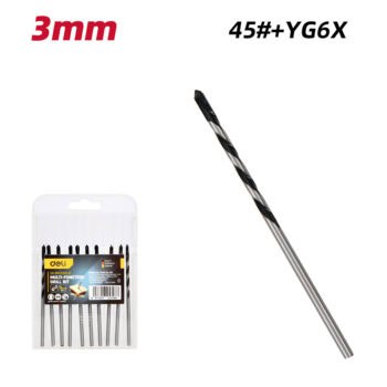 DELI σετ τρυπάνια DH-BWZ003-E1 για τοίχο/μέταλλο/ξύλο, 3x80mm, 10τμχ - Image 3