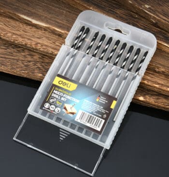 DELI σετ τρυπάνια DH-BWZ004-E1 για τοίχο/μέταλλο/ξύλο, 4x80mm, 10τμχ - Image 2