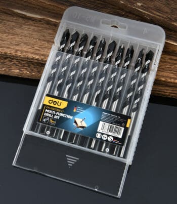 DELI σετ τρυπάνια DH-BWZ008-E1 για τοίχο/μέταλλο/ξύλο, 45# YG6X, 8x105mm, τρίπλευρο, 10τμχ - Image 2