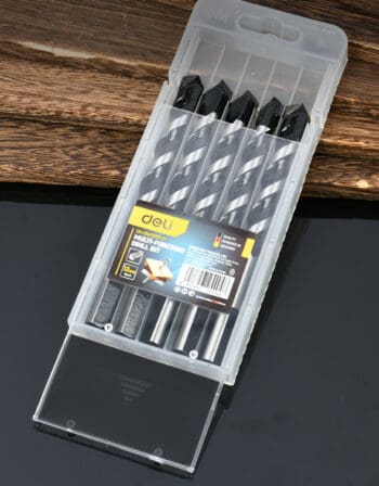 DELI σετ τρυπάνια DH-BWZ012-E1 για τοίχο/μέταλλο/ξύλο, 45# YG6X, 12x120mm, τρίπλευρο, 5τμχ - Image 2