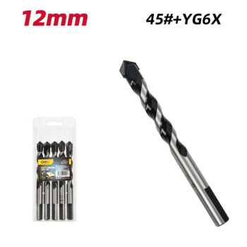 DELI σετ τρυπάνια DH-BWZ012-E1 για τοίχο/μέταλλο/ξύλο, 45# YG6X, 12x120mm, τρίπλευρο, 5τμχ - Image 3