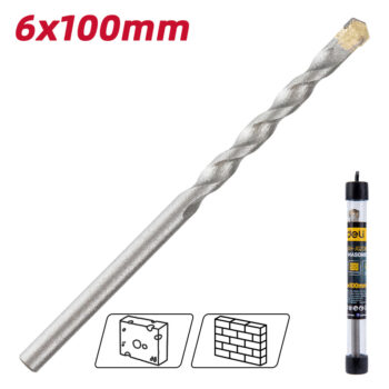 DELI τρυπάνι DH-JGZ060-E1 για τοίχο, 6x100mm - Image 2