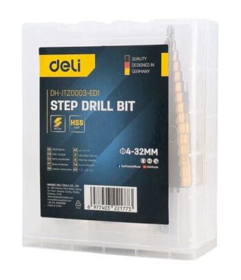DELI σετ κωνικά τρυπάνια DH-JTZ0003-ED1 για μέταλλο, HSS 4241, 4-12/4-20/4-32mm, κυλινδρικό, 3τμχ - Image 3
