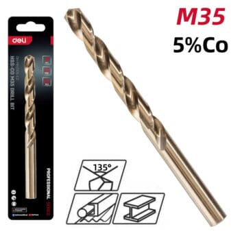 DELI τρυπάνι DH-MHZ100-E2 για μέταλλο, M35 HSS, DIN 388, 10x133mm - Image 2