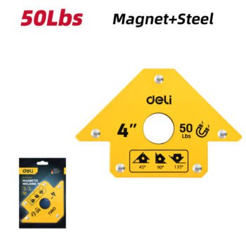 DELI μαγνητική γωνία συγκόλλησης DL-HDW50 με 45°/90°/135° γωνίες, 4", 22kg - Image 3