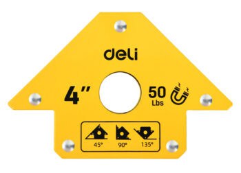 DELI μαγνητική γωνία συγκόλλησης DL-HDW50 με 45°/90°/135° γωνίες, 4", 22kg
