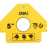 DELI μαγνητική γωνία συγκόλλησης DL-HDW75 με 45°/90°/135° γωνίες, 5", 34kg