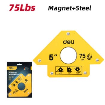 DELI μαγνητική γωνία συγκόλλησης DL-HDW75 με 45°/90°/135° γωνίες, 5", 34kg - Image 3