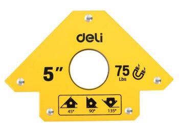 DELI μαγνητική γωνία συγκόλλησης DL-HDW75 με 45°/90°/135° γωνίες, 5", 34kg