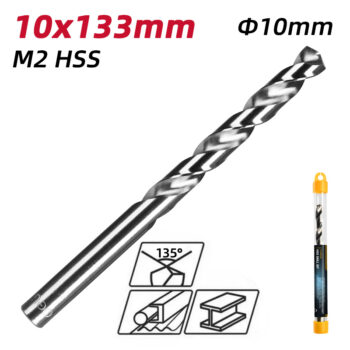 DELI τρυπάνι DL16100G για μέταλλο, M2 HSS, 10x133mm - Image 2