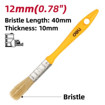 DELI πινέλο βαφής DL509131 με φυσικές τρίχες, πλαστική λαβή, 12mm - Image 2