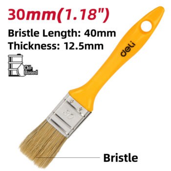 DELI πινέλο βαφής DL509133 με φυσικές τρίχες, πλαστική λαβή, 30mm - Image 2