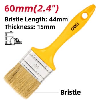 DELI πινέλο βαφής DL509136 με φυσικές τρίχες, πλαστική λαβή, 60mm - Image 2
