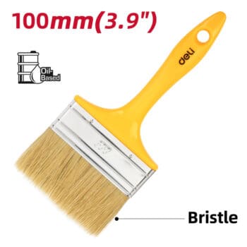 DELI πινέλο βαφής DL509139 με φυσικές τρίχες, πλαστική λαβή, 100mm - Image 2