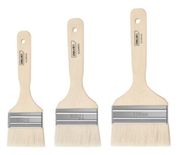 DELI σετ πινέλα βαφής DL528101 με φυσικές τρίχες, ξύλινη λαβή, 50/75/100mm, 3τμχ