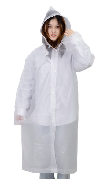 DELI αδιάβροχη καμπαρντίνα DL553010 για ενήλικες, 65x110cm, λευκή - Image 2