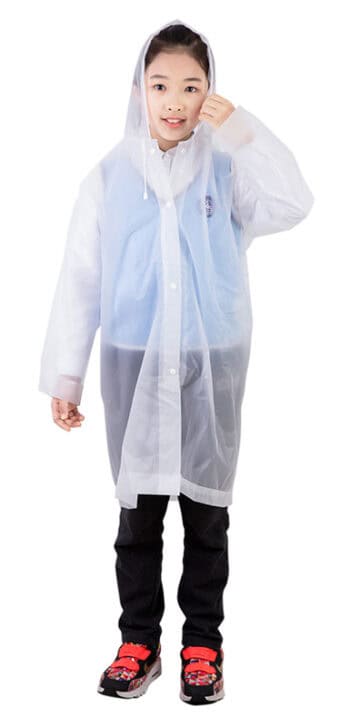 DELI αδιάβροχη καμπαρντίνα DL553011 για παιδιά, 52x84cm, λευκή - Image 2