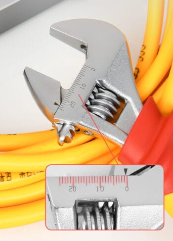 DELI γαλλικό κλειδί ηλεκτρολόγου DQ90408, αντιολισθητική λαβή, ρυθμιζόμενο 0-25mm, VDE 1000V, 200mm - Image 2