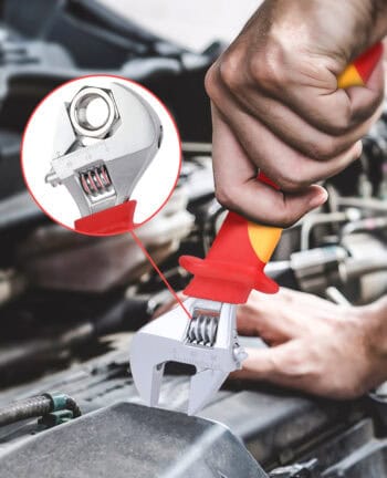 DELI γαλλικό κλειδί ηλεκτρολόγου DQ90408, αντιολισθητική λαβή, ρυθμιζόμενο 0-25mm, VDE 1000V, 200mm - Image 3