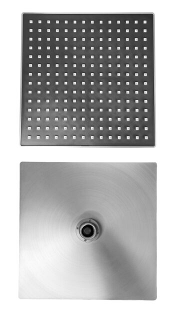 BRUNO κεφαλή ντους BRN-0266, πλαστική, τετράγωνη,  22.8 x 22.8cm, ασημί - Image 3