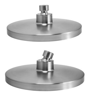 BRUNO κεφαλή ντους BRN-0267, πλαστική, στρογγυλή, Φ 20cm, ασημί - Image 2