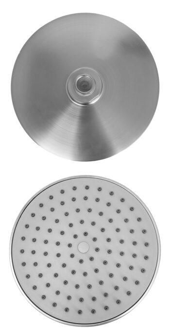 BRUNO κεφαλή ντους BRN-0267, πλαστική, στρογγυλή, Φ 20cm, ασημί - Image 3