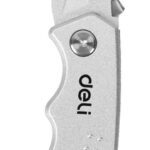 DELI κοπίδι DL008Z με ανταλλακτικές λεπίδες, μεταλλικό, 19mm, γκρι