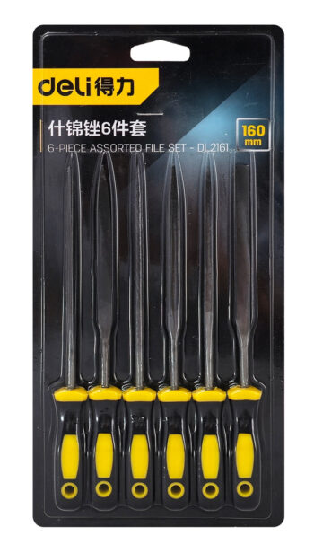 DELI σετ λίμες DL75108 με αντιολισθητική λαβή, μετάλλου, 160mm, 6τμχ - Image 3