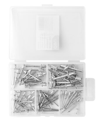 DELI σετ πριτσίνια DL236906, χάλυβας άνθρακα, 2.4-6.4mm, 75τμχ - Image 2