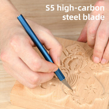 DELI κοπίδι χειροτεχνίας DL359201B με ανταλλακτικές λεπίδες, μεταλλικό, 149mm - Image 2