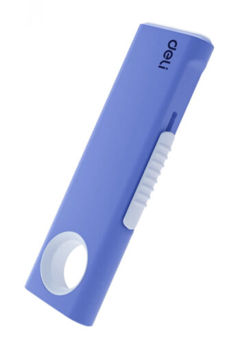 DELI κοπίδι DL408C, άμεσο άνοιγμα/επαναφορά, πλαστικό, 19mm, μπλε - Image 2