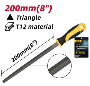 DELI λίμα τριγωνική DL77108 με αντιολισθητική λαβή, μετάλλου, 200mm - Image 2