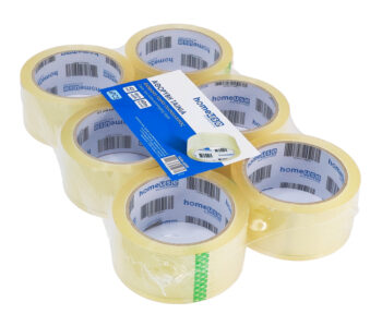 HOME USE αυτοκόλλητη ταινία HUH-0259, διάφανη, αθόρυβη, 48mm, 60m, 6τμχ - Image 2