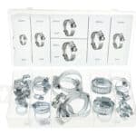 GEKO σετ μεταλλικοί σφιγκτήρες λάστιχων G02812, διάφορα μεγέθη, 26τμχ