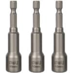 DELI σετ καρυδάκια DL4810T για δραπανοκατσάβιδο, μαγνητικά, 10mm, εξάγωνα, 3τμχ